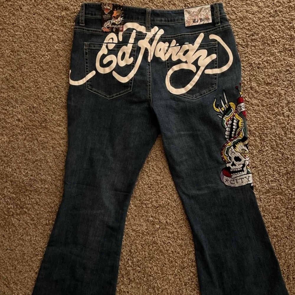 Brand NEW NYC Eagle Slim Flare Edhardy jeans 32